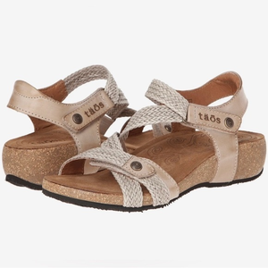 Taos Footwear Beige Braided Sandals